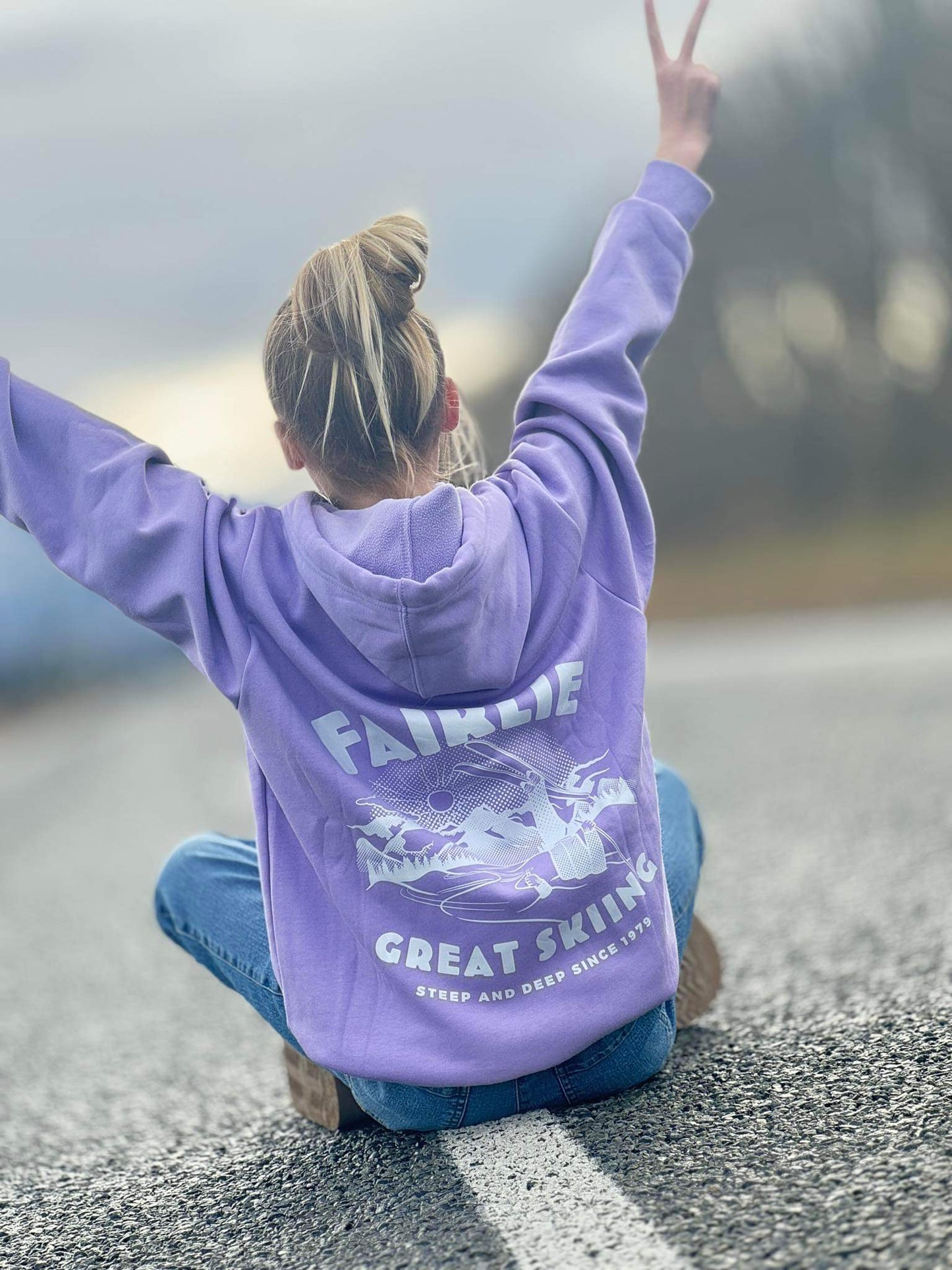 Lilac Fairlie Good Skiing Hoodie